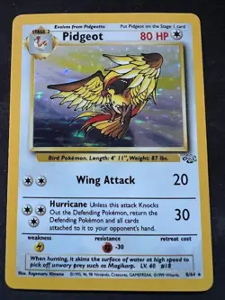 POKEMON HOLO FOIL PIDGEOT JUNGLE EDITION CARD - Image 1
