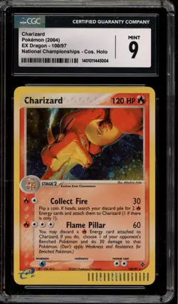 Pokemon Charizard EX Dragon Holo Secret Rare #100 MISLABELED CGC 9 Mint - Image 1
