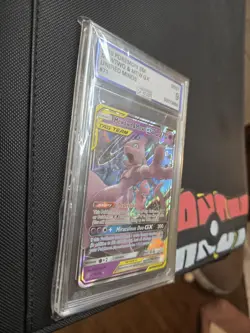 2019 POKEMON SUN & MOON UNIFIED MINDS #71 MEWTWO & MEW GX AGS 9 - Image 3