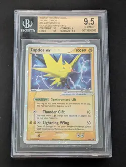 2005 POKEMON BLACK STAR PROMOS #033 ZAPDOS EX HOLO BGS 9.5 - Image 1
