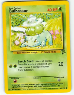 Bulbasaur - 67/130 Base Set 2 - Pokemon TCG - 2000 - Image 1