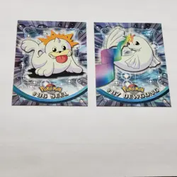 1999 Topps Pokemon Series 2 SEEL #86 & DEWGONG #87 - Blue Logo - NM+ - Image 2