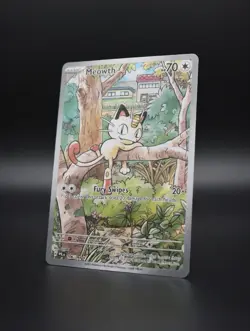 Pokemon Meowth 106/094 Me02 Phantasmal Flames Illustration Rare Holo 70 HP - Image 1