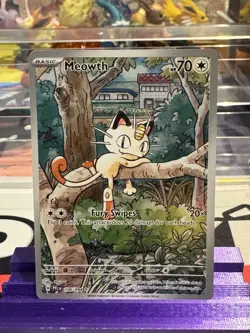 Pokemon Phantasmal Flames - Meowth 106/094 Illustration Rare Holo English - Image 1