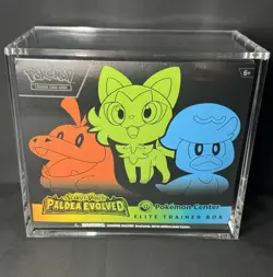 Pokemon Center PC Paldea Evolved Elite Trainer Box ETB SEALED Perf Fit Acrylic - Image 1