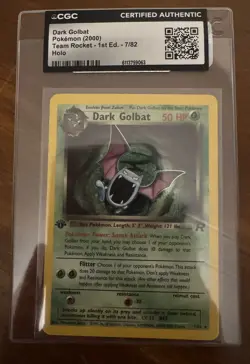 Pokemon Dark Golbat 1st Edition Holo Rare Team Rocket 7/82 - Image 1