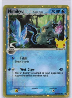 Mimikyu (Delta Species) SWSH136 Holo Promo Sword & Shield Promo Pokemon NM - Image 1
