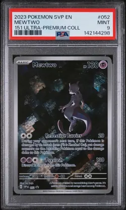 2023 POKEMON SVP EN-SV BLACK STAR PROMO 151 ULTRA-PREM COLL #052 MEWTWO PSA 9 - Image 1