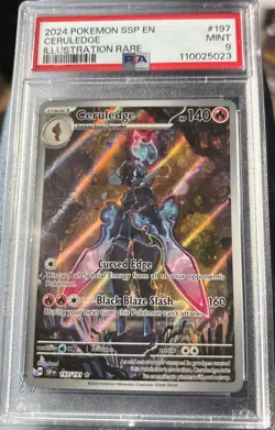 2024 POKEMON SSP EN-SURGING SPARKS ILLUSTRATION RARE #197 CERULEDGE PSA 9 - Image 1