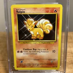 Pokemon TCG Vulpix Base Set 68/102 Regular Unlimited Graded CGC 7.5 VTG 1999 - Image 3