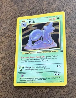 Muk 13/62 Fossil Rare Holo Pokemon Card - Image 1