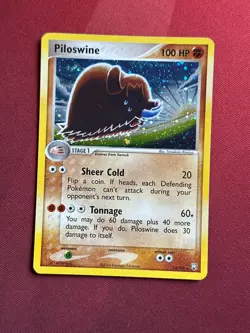 PILOSWINE 13/109 EX Team Rocket Returns HOLO SWIRL Pokemon TCG card NM+ CLEAN! - Image 1