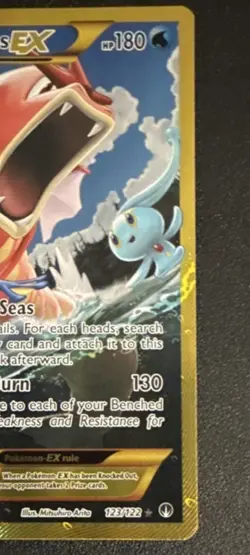 Pokemon Gyarados EX Secret Rare Full Art Holo 123/122 Breakpoint Card NM/M - Image 4