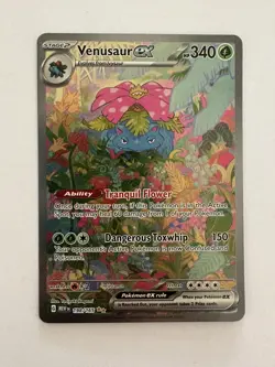 Pokemon TCG Venusaur EX Card 198/165 SV Sir Scarlet & Violet 151 NM - Image 1