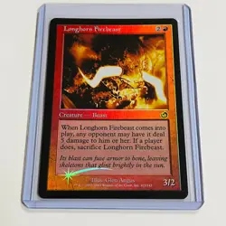 2002 Magic: The Gathering TORMENT Longhorn Firebeast FOIL 103/143 NM - Image 1
