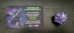 Ninja Turtles Shredder Spindown Legendary Limited Edition - TMNT MTG /1599 - Image 1