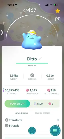 Pokemon Go Shiny Ditto Hat ( Background) - Image 1