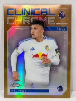 JOEL PIROE Leeds 2025-26 Topps Chrome Premier League Clinical Chrome /50 RC - Image 1