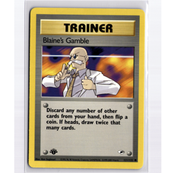 Blaine's Gamble Common 1st Edition 121/132 Gym Heroes NM - Image 1