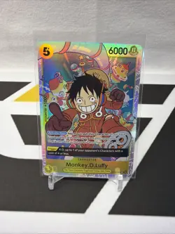 One Piece Monkey.D.Luffy OP07-109 The Four Emperors Super Rare Holo Premium - Image 1
