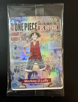 Bandai Namco Monkey.D.Luffy P-055 Character Promo Holo One Piece CCG US Voyage - Image 1