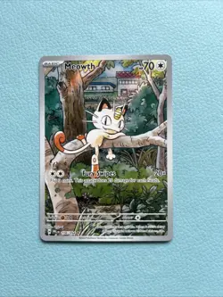 Meowth 106/094 Illustration Rare Phantasmal Flames Pokemon Card TCG NM/Mint - Image 1