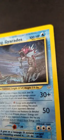 Pokemon TCG Shining Gyarados Holo Card Neo Revelation 65/64 - Image 3