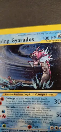 Pokemon TCG Shining Gyarados Holo Card Neo Revelation 65/64 - Image 5