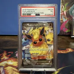 2016 POKEMON XY GENERATION RADIANT COLLECTION #RC28/RC32 FLAREON EX FA PSA 7 - Image 1