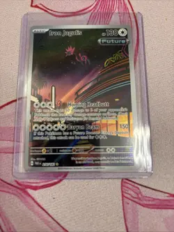 Pokemon TCG Iron Jugulis Card 216/182 Paradox Rift Illustration Rare - Image 1