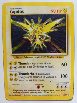 Zapdos Pokemon Card Holo WOTC 16/102 Base Set Rare Vintage 1999 Original HP - Image 1