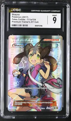 CGC 9 MINT Shauna 2017 Fates Collide 111a/124 Holo Pokemon Card - Image 1