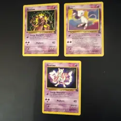 Pokemon TCG Promo Cards 3 Total - Mew and Mewtwo wotc promo + Mewtwo WB movie NM - Image 1