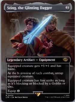 MTG SkeenAB Sting the Glinting Dagger BORDERLESS from LTR. NM. - Image 1