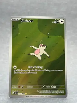 Pokemon - 212/191 Slakoth SV08 Surging Sparks Illustration Rare Holo NM TCG - Image 1