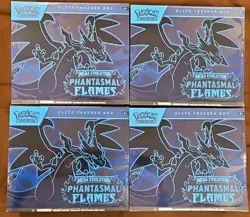 Pokemon TCG Phantasmal Flames - Elite Trainer Box ETB 4 BOXES! New & Sealed - Image 1