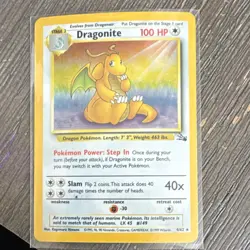 Pokemon TCG Dragonite Fossil 4/62 Holo Rare 1999 The Pokemon Company - Image 1