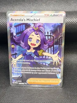 ACEROLA'S MISCHIEF 165/132 ULTRA RARE MEGA EVOLUTION POKEMON HOLO NM/M - Image 1