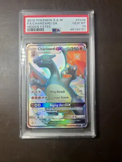 2019 Pokemon Hidden Fates Charizard EX SV49/SV94 - PSA 10 - Image 1