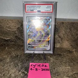 2023 POKEMON SWORD & SHIELD CROWN ZENITH #GG44 FULL ART/MEWTWO VSTAR PSA 10 - Image 5