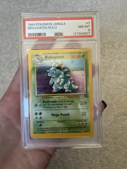 PSA 8 Pokemon TCG Nidoqueen 07/64 1st Edition Jungle Holo Rare - Image 1