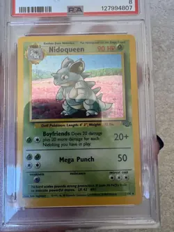 PSA 8 Pokemon TCG Nidoqueen 07/64 1st Edition Jungle Holo Rare - Image 2