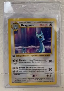 Pokemon TCG Base Set: Dragonair 8/102 - Rare 1st Edition LP Shadowless - Image 1