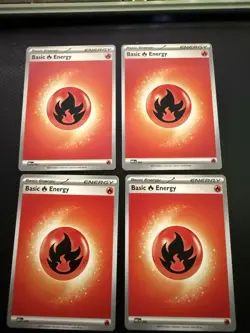 Pokemon Mega Evolutions Fire Energy Error Miscut Misaligned Misprint - Image 1