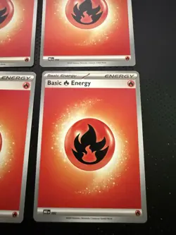 Pokemon Mega Evolutions Fire Energy Error Miscut Misaligned Misprint - Image 2