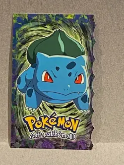 1999 Topps Pokemon Evolution - Bulbasaur, Blue Logo, Die-Cut - Image 1