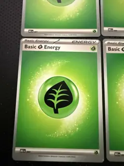 Pokemon Miscut Error Grass Energy Mega Evolution MEE 001 Misprint Alignment Dot - Image 3