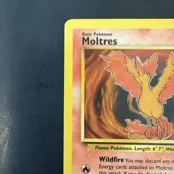 Pokemon TCG Vintage Non Holo Rare Fossil Moltres WotC 1999 - Image 2