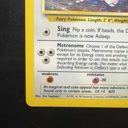 Pokemon Vintage Holo Clefairy 005/102 Base Set Wizards Of The Coast 1999 - Image 5