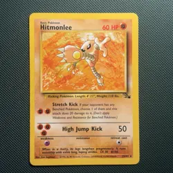 Pokemon Vintage Non-holo Rare Hitmonlee 22/62 Fossil Wotc 1999 - Image 1